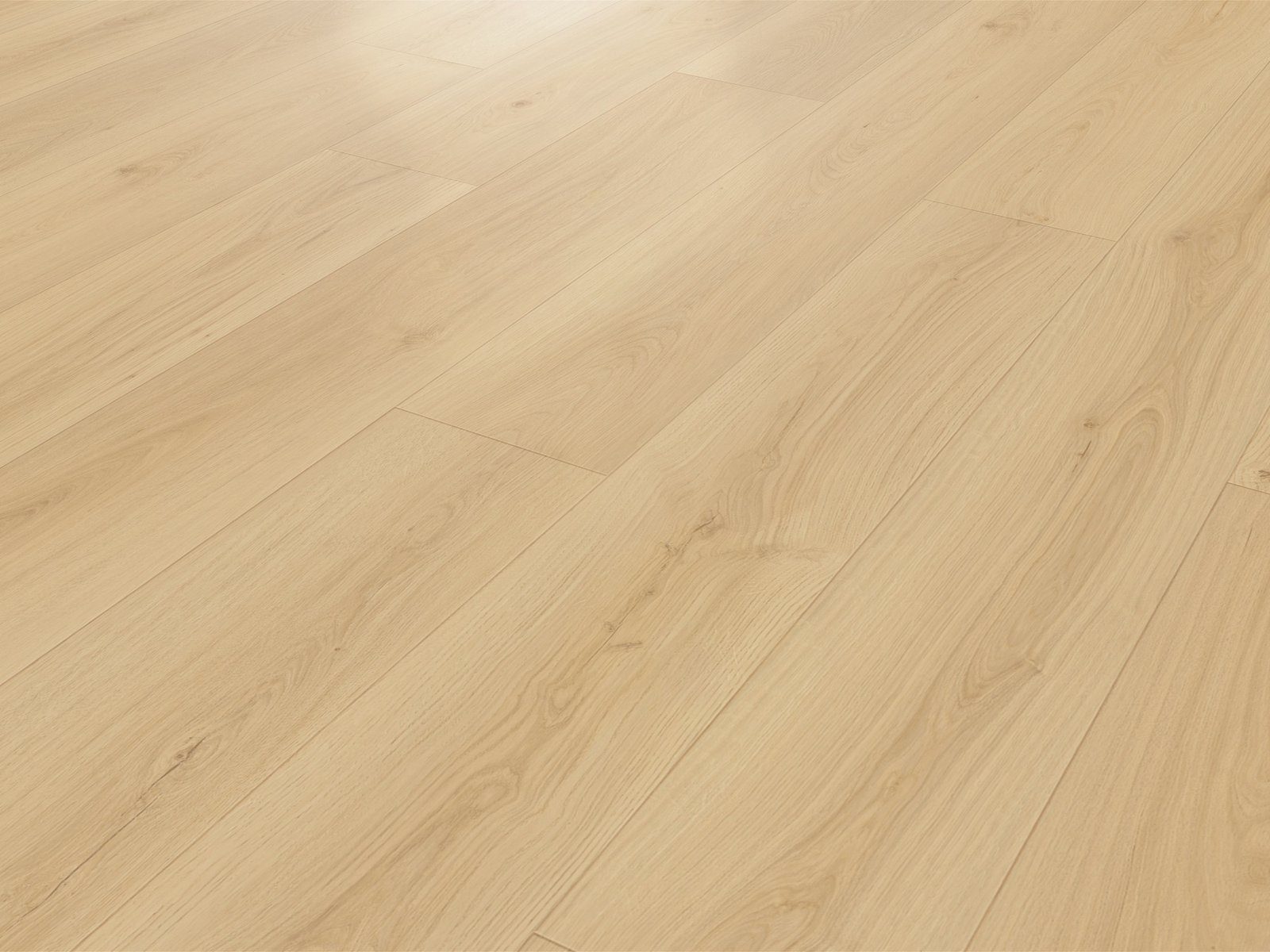 Chic water-resistant laminate flooring angle view
