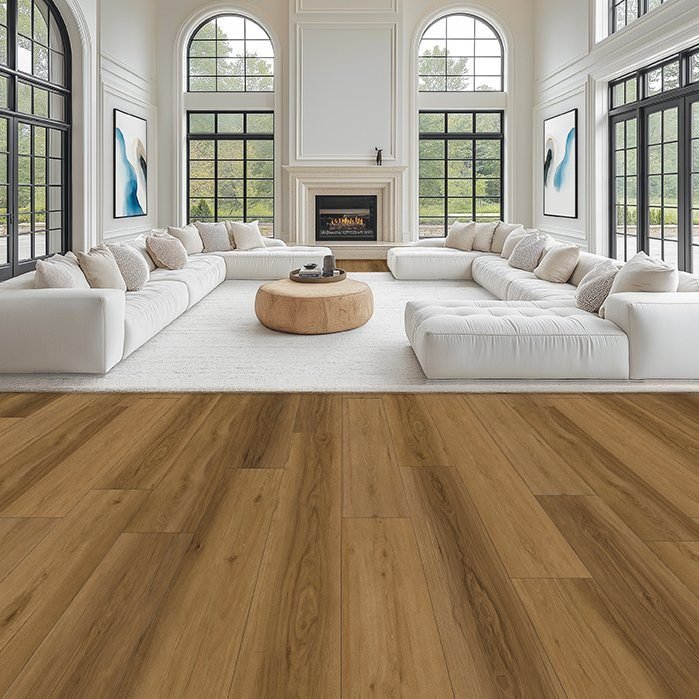 Essence waterproof laminate flooring shown in a room setting