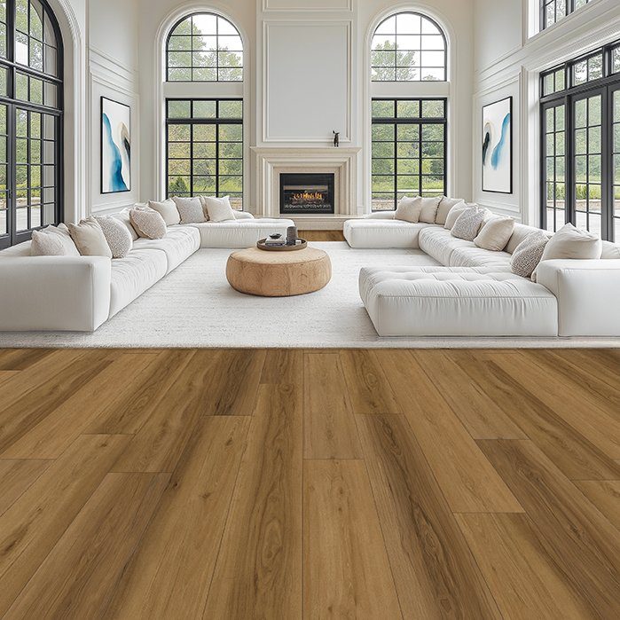 Essence water-resistant laminate flooring shown in a room setting