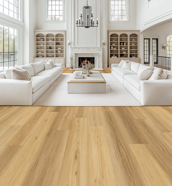 Grandeur water-resistant laminate flooring shown in a room setting