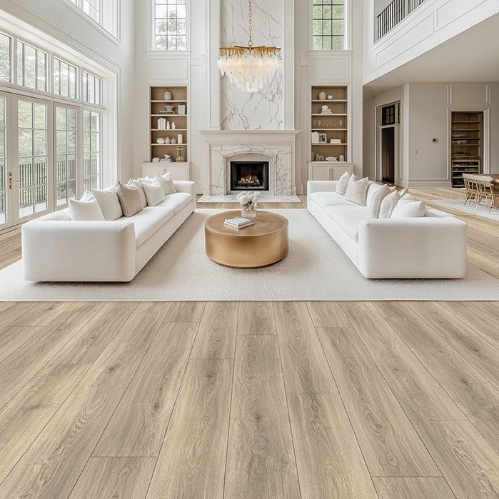 Heritage waterproof laminate flooring shown in a room setting
