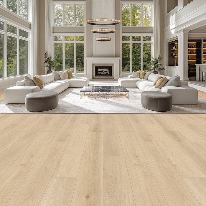 Huate waterproof laminate flooring shown in a room setting