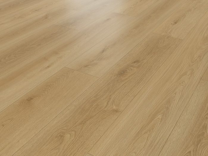 Luxe water-resistant laminate flooring angle view (thumbnail)