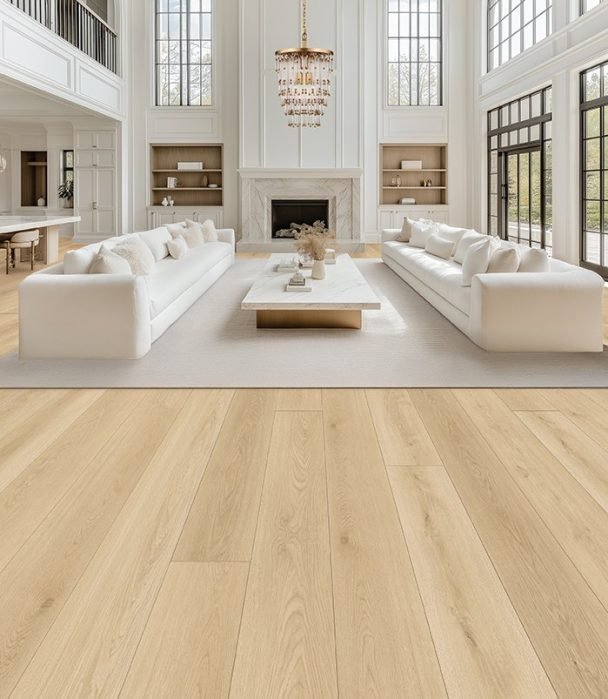 Luxe waterproof laminate flooring shown in a room setting