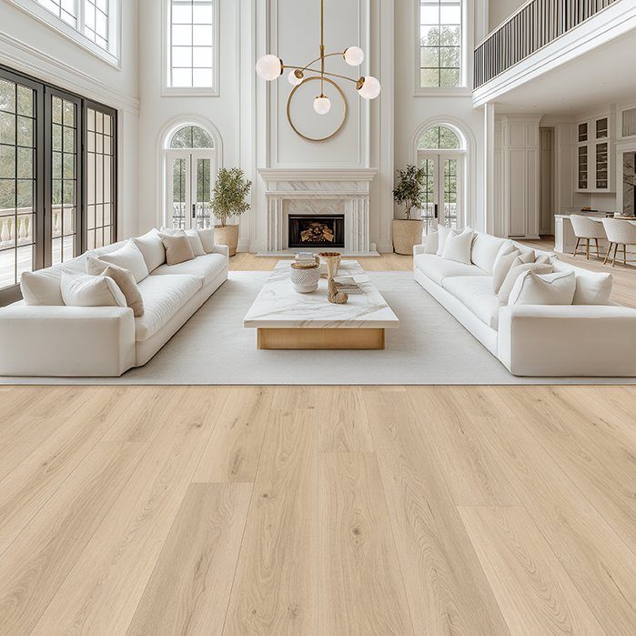Moda water-resistant laminate flooring shown in a room setting