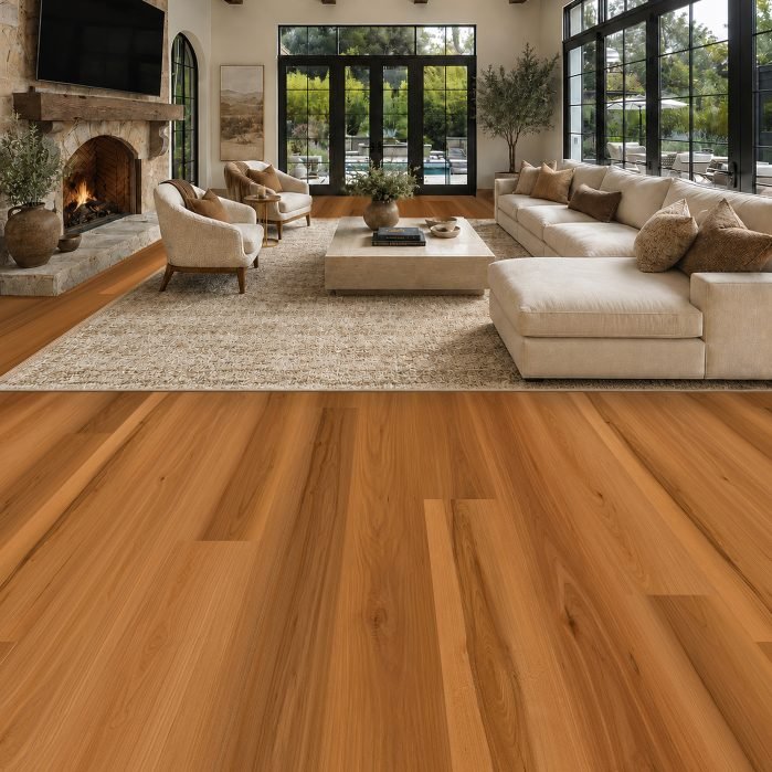 Moonlight waterproof laminate flooring shown in a room setting