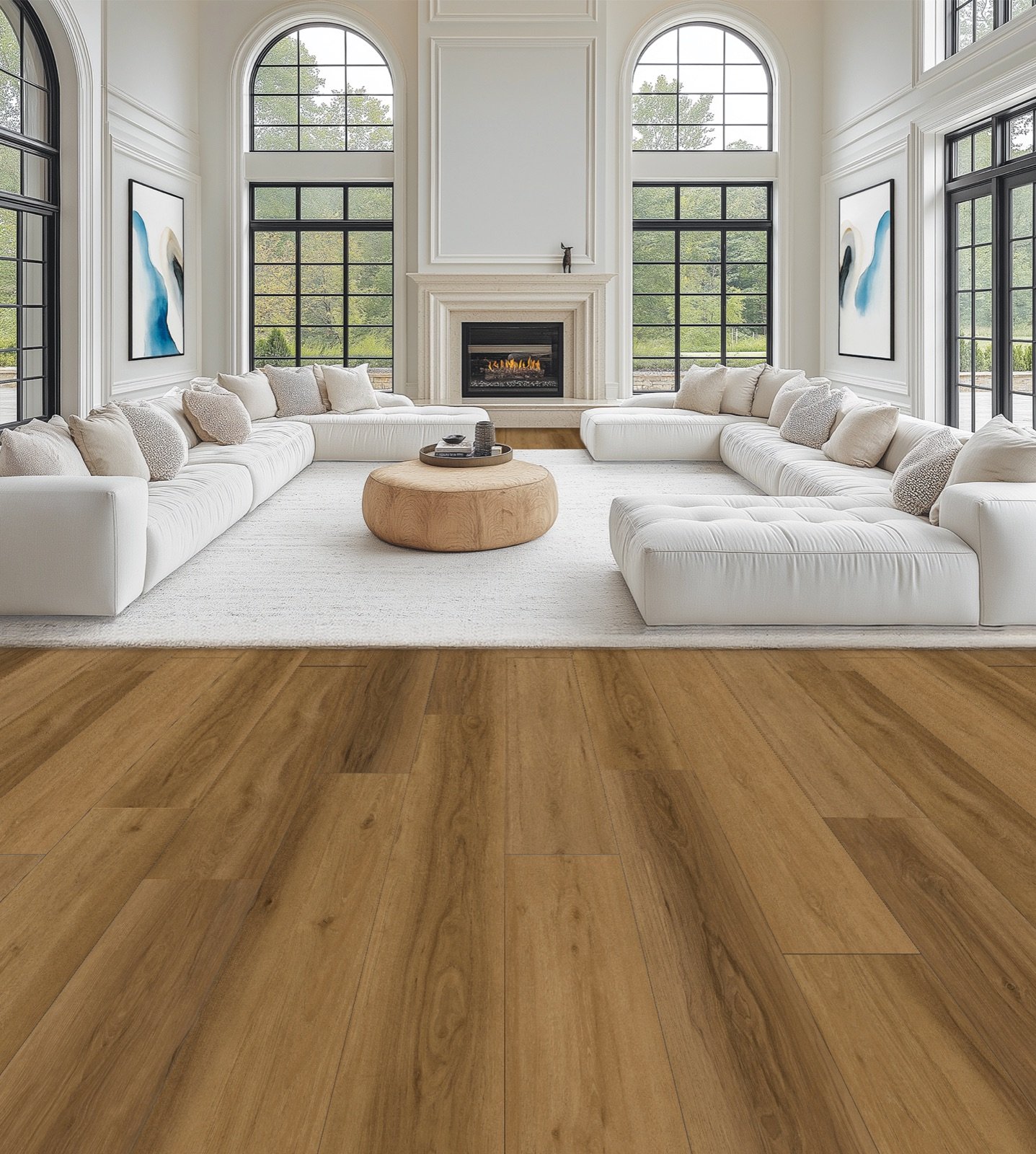 Opulux Essence waterproof laminate flooring in an elegant room