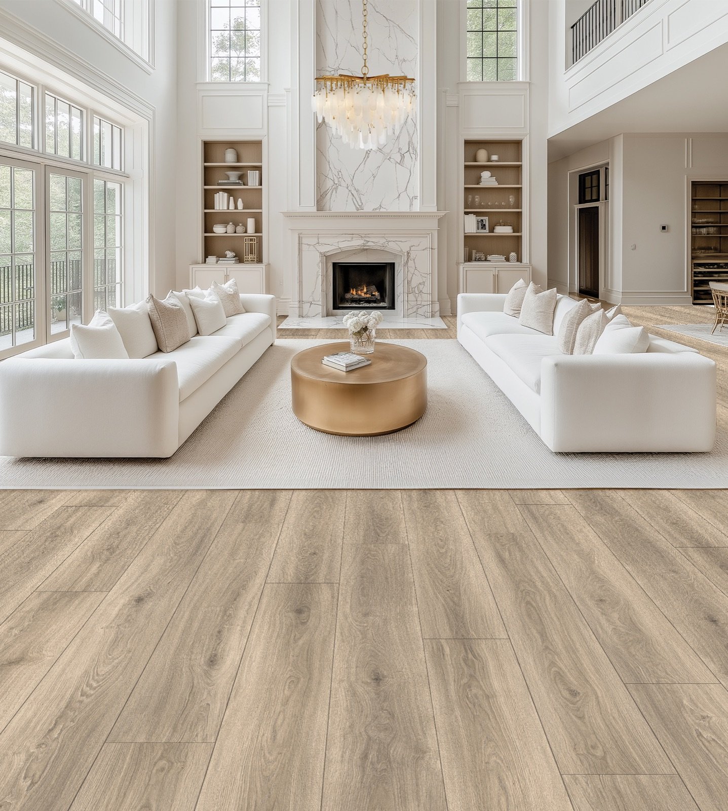 Opulux Heritage waterproof laminate flooring in a styled interior