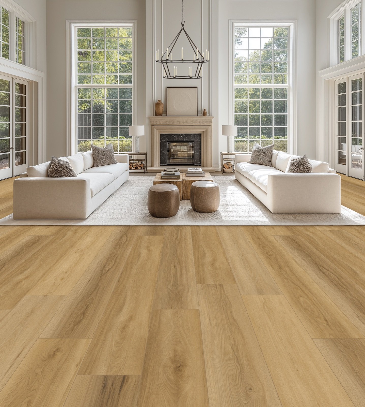 Opulux Radiance waterproof laminate flooring in a styled interior